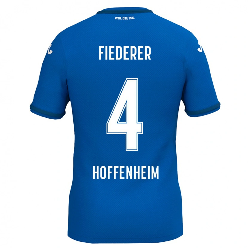 Danxen Herren Tom Fiederer #4 Königsblau Heimtrikot Trikot 2024/25 T-Shirt Schweiz