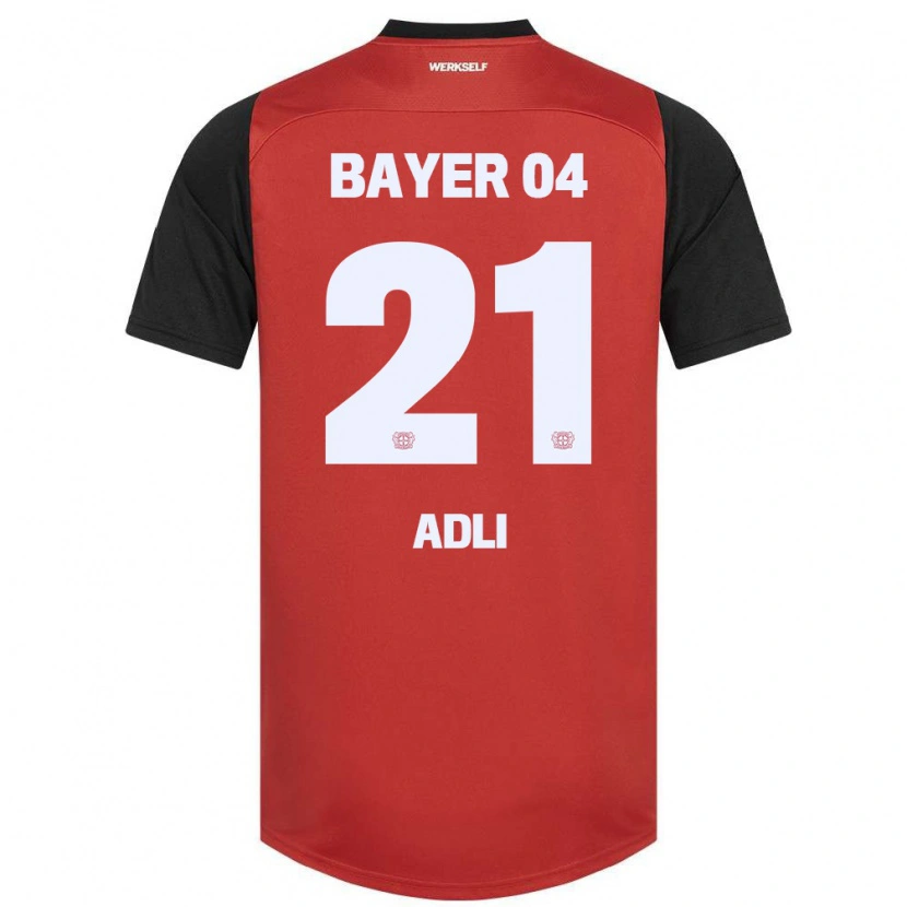 Danxen Herren Amine Adli #21 Rot Schwarz Heimtrikot Trikot 2024/25 T-Shirt Schweiz