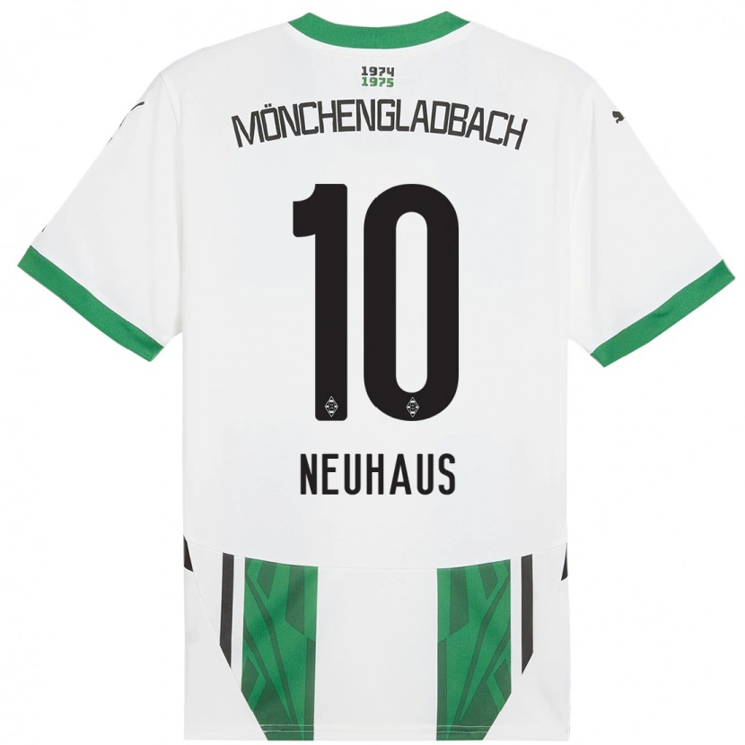 Danxen Herren Florian Neuhaus #10 Weiß Grün Heimtrikot Trikot 2024/25 T-Shirt Schweiz