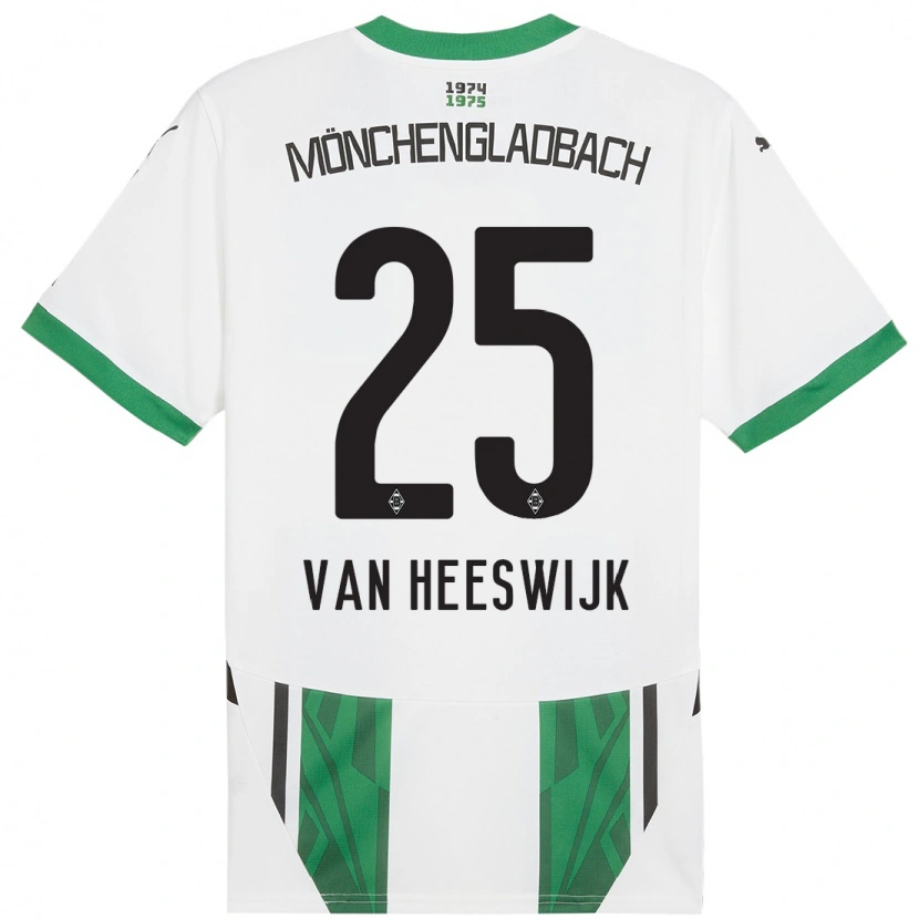 Danxen Herren Amber Van Heeswijk #25 Weiß Grün Heimtrikot Trikot 2024/25 T-Shirt Schweiz