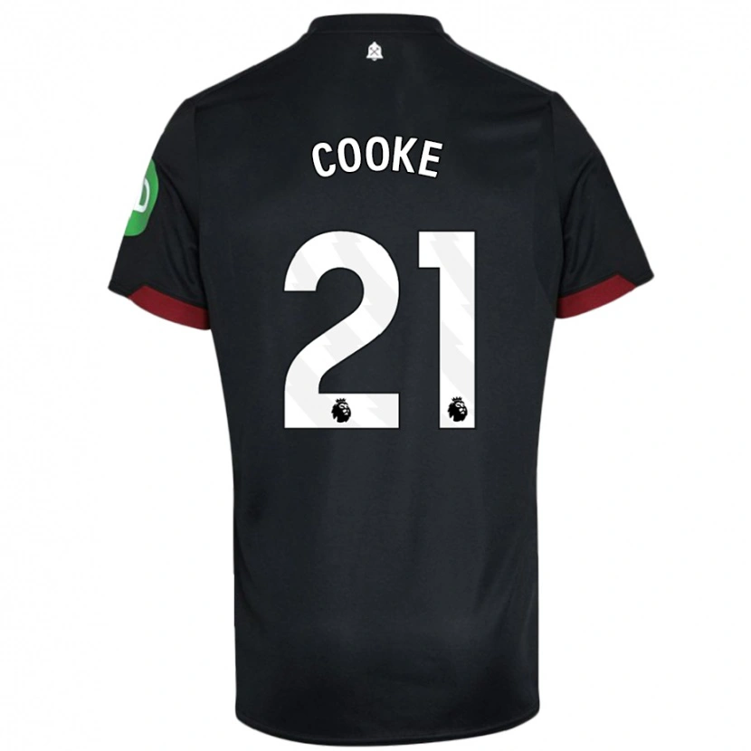 Danxen Herren Shannon Cooke #21 Schwarz Weiß Auswärtstrikot Trikot 2024/25 T-Shirt Schweiz