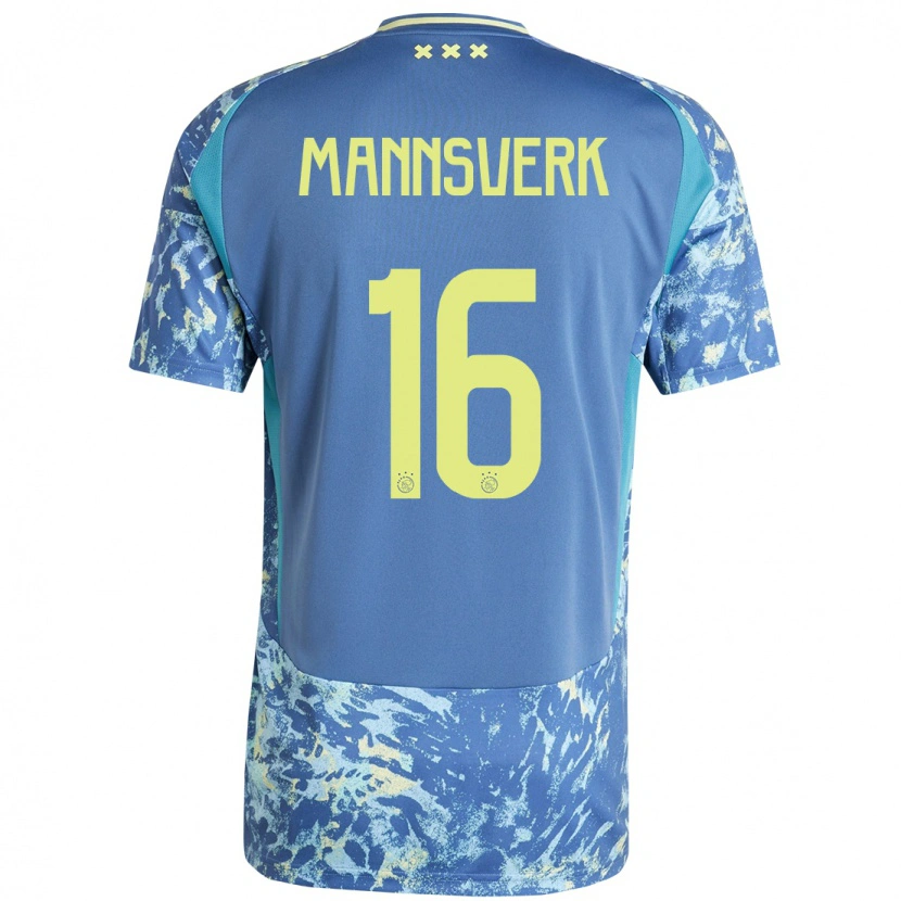 Danxen Herren Sivert Mannsverk #16 Grau Blau Gelb Auswärtstrikot Trikot 2024/25 T-Shirt Schweiz