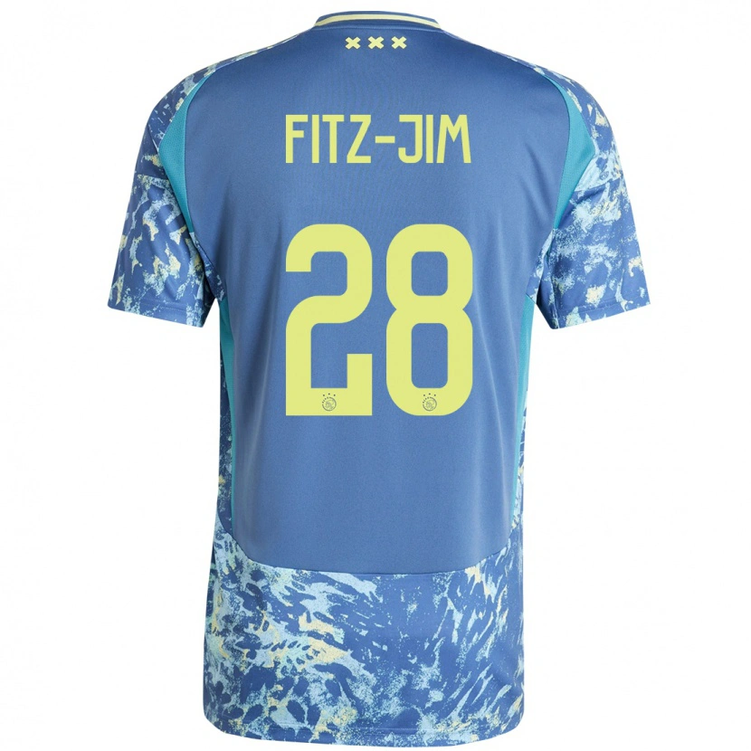 Danxen Herren Kian Fitz-Jim #28 Grau Blau Gelb Auswärtstrikot Trikot 2024/25 T-Shirt Schweiz