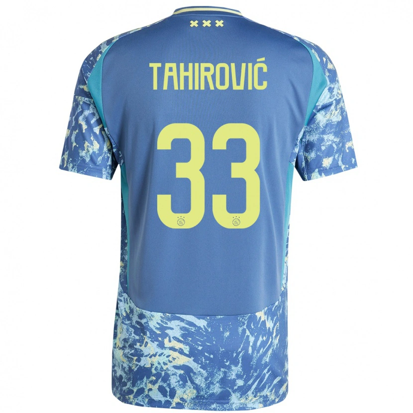 Danxen Herren Benjamin Tahirovic #33 Grau Blau Gelb Auswärtstrikot Trikot 2024/25 T-Shirt Schweiz