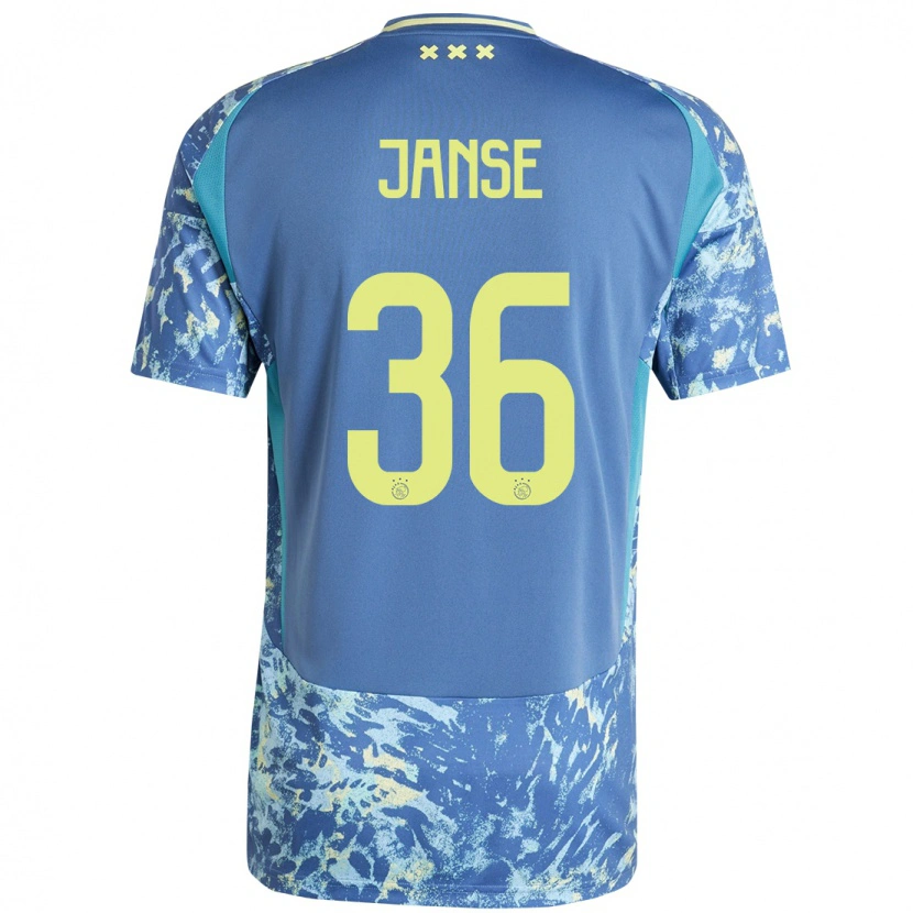 Danxen Herren Dies Janse #36 Grau Blau Gelb Auswärtstrikot Trikot 2024/25 T-Shirt Schweiz