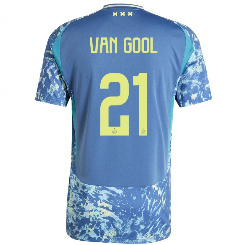 Danxen Herren Rosa Van Gool #21 Grau Blau Gelb Auswärtstrikot Trikot 2024/25 T-Shirt Schweiz