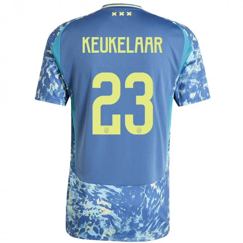 Danxen Herren Lotte Keukelaar #23 Grau Blau Gelb Auswärtstrikot Trikot 2024/25 T-Shirt Schweiz