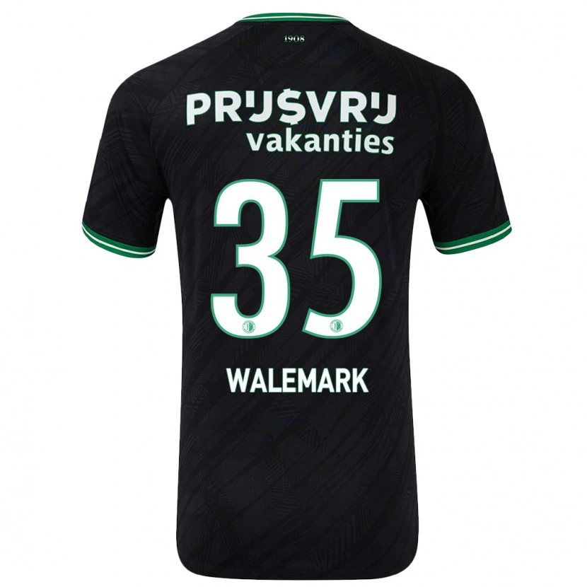 Danxen Herren Patrik Walemark #35 Schwarz Grün Auswärtstrikot Trikot 2024/25 T-Shirt Schweiz