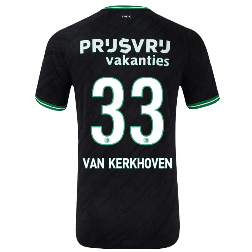 Danxen Herren Ella Van Kerkhoven #33 Schwarz Grün Auswärtstrikot Trikot 2024/25 T-Shirt Schweiz