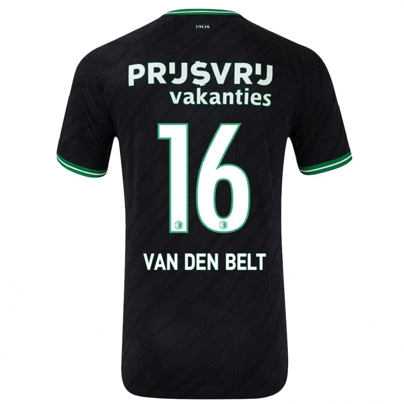 Danxen Herren Thomas Van Den Belt #16 Schwarz Grün Auswärtstrikot Trikot 2024/25 T-Shirt Schweiz