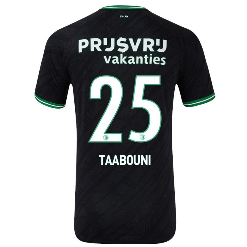 Danxen Herren Mohamed Taabouni #25 Schwarz Grün Auswärtstrikot Trikot 2024/25 T-Shirt Schweiz