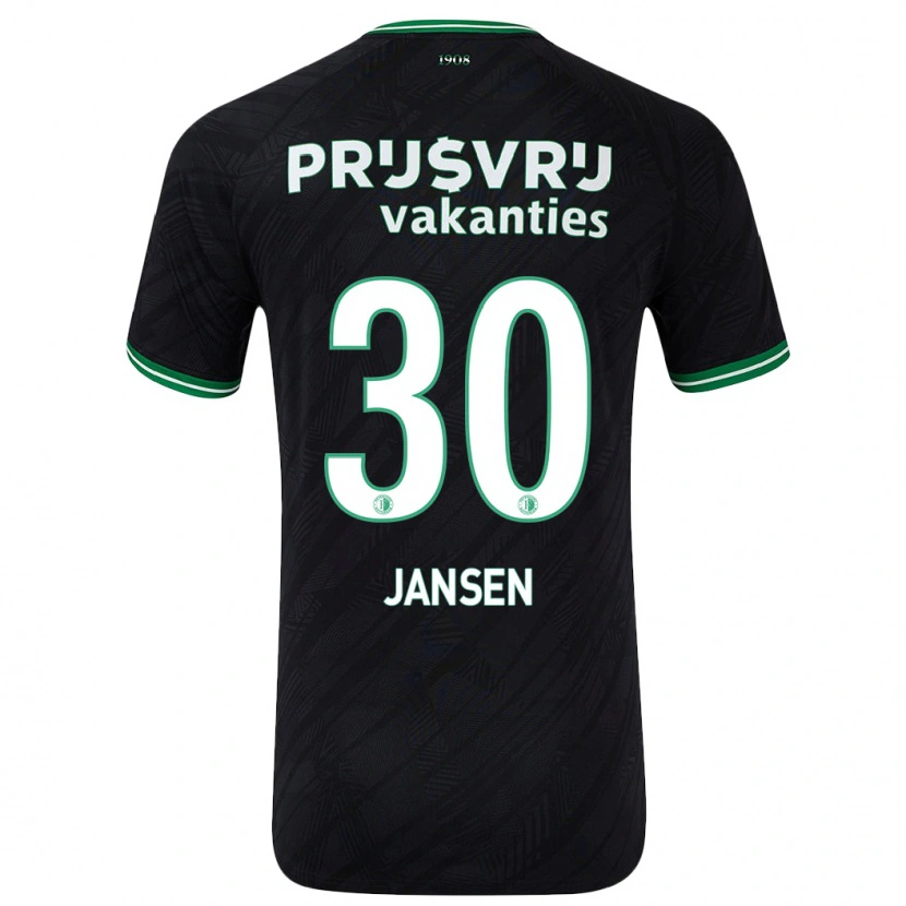 Danxen Herren Thijs Jansen #30 Schwarz Grün Auswärtstrikot Trikot 2024/25 T-Shirt Schweiz