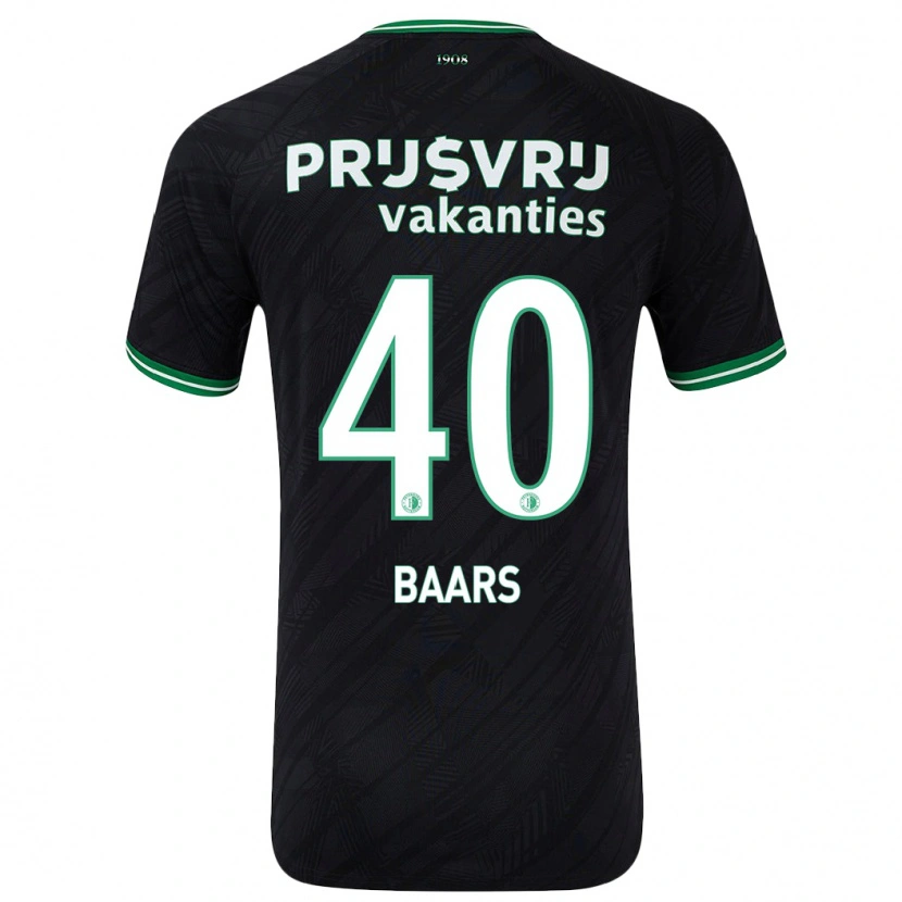 Danxen Herren Guus Baars #40 Schwarz Grün Auswärtstrikot Trikot 2024/25 T-Shirt Schweiz