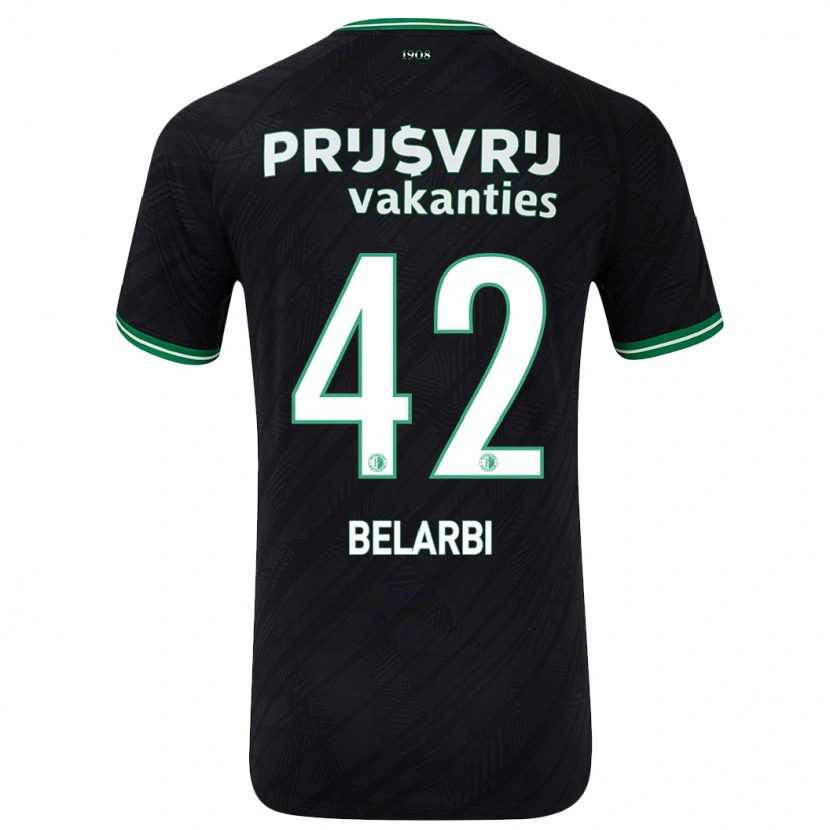 Danxen Herren Abdel Belarbi #42 Schwarz Grün Auswärtstrikot Trikot 2024/25 T-Shirt Schweiz