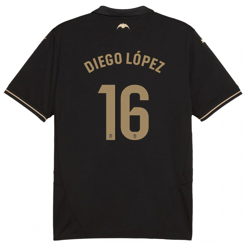 Danxen Herren Diego López #16 Schwarz Auswärtstrikot Trikot 2024/25 T-Shirt Schweiz