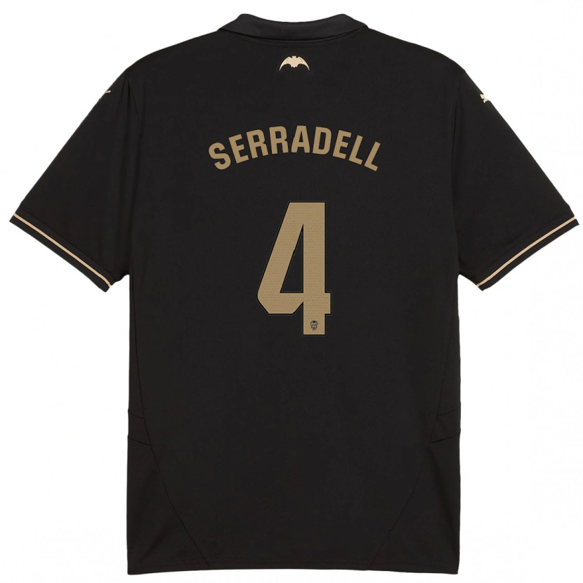 Danxen Herren Álex Serradell #4 Schwarz Auswärtstrikot Trikot 2024/25 T-Shirt Schweiz