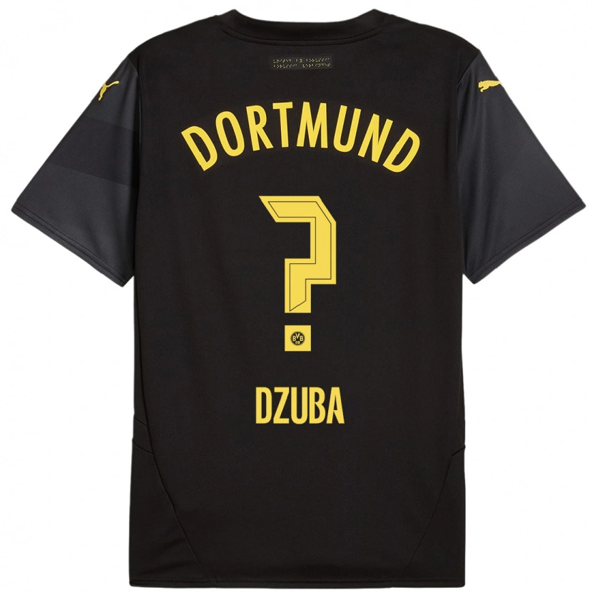 Danxen Herren Fabian Dzuba #0 Schwarz Gelb Auswärtstrikot Trikot 2024/25 T-Shirt Schweiz