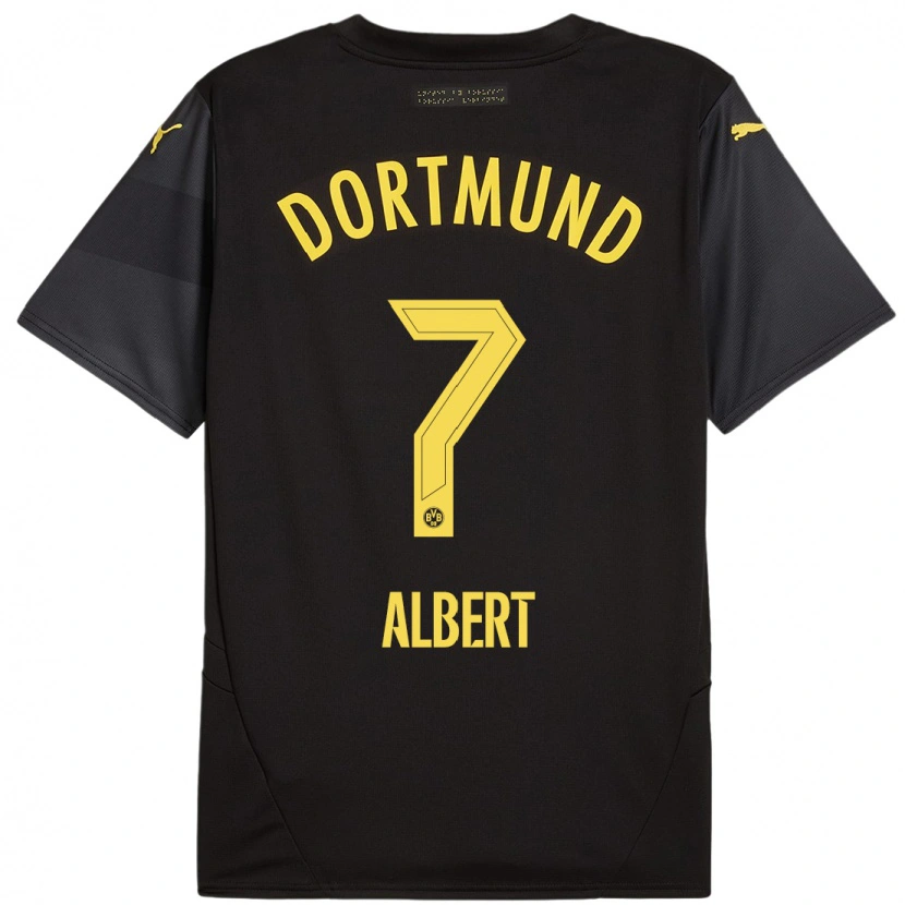 Danxen Herren Mathis Albert #7 Schwarz Gelb Auswärtstrikot Trikot 2024/25 T-Shirt Schweiz