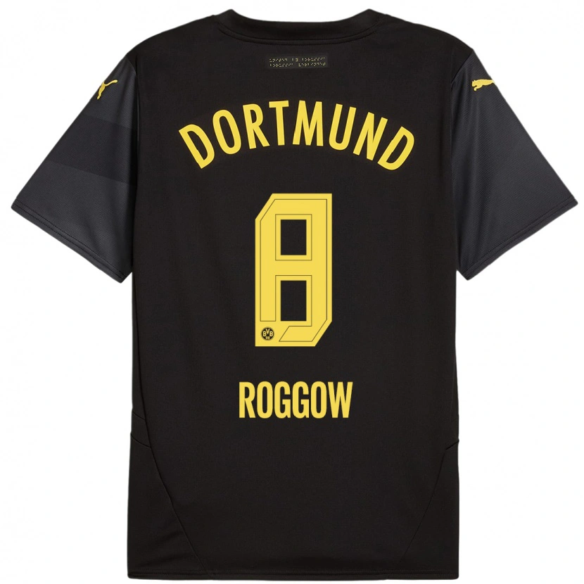 Danxen Herren Franz Roggow #8 Schwarz Gelb Auswärtstrikot Trikot 2024/25 T-Shirt Schweiz