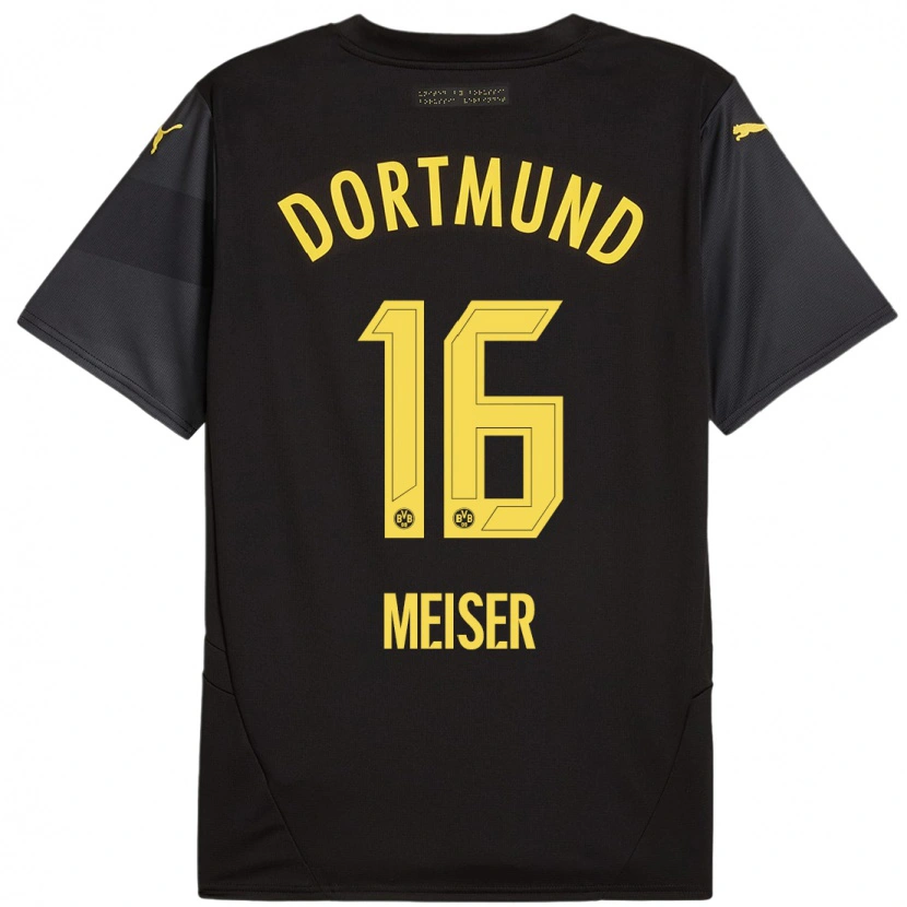 Danxen Herren Tyler Meiser #16 Schwarz Gelb Auswärtstrikot Trikot 2024/25 T-Shirt Schweiz