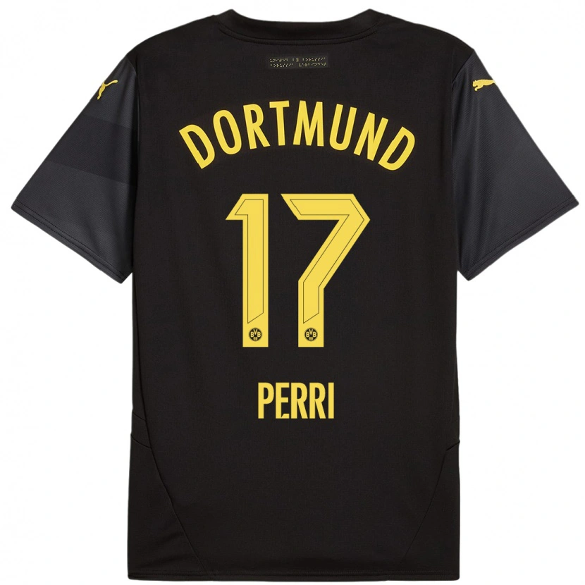 Danxen Herren Luca Perri #17 Schwarz Gelb Auswärtstrikot Trikot 2024/25 T-Shirt Schweiz