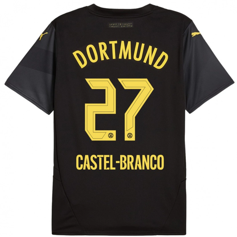 Danxen Herren Diego Castel-Branco #27 Schwarz Gelb Auswärtstrikot Trikot 2024/25 T-Shirt Schweiz