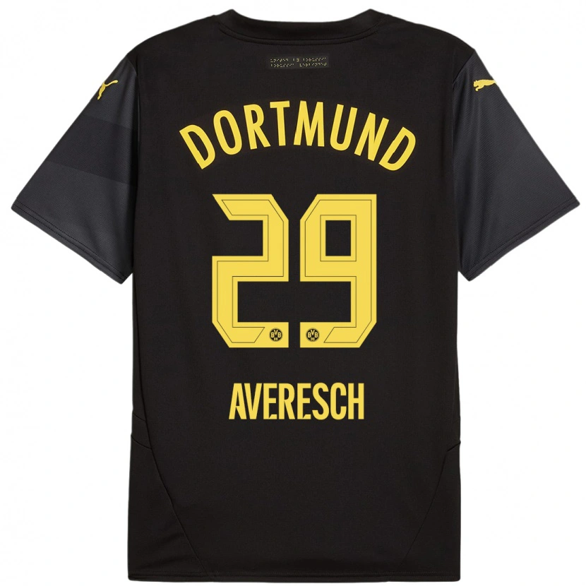 Danxen Herren Noah Averesch #29 Schwarz Gelb Auswärtstrikot Trikot 2024/25 T-Shirt Schweiz