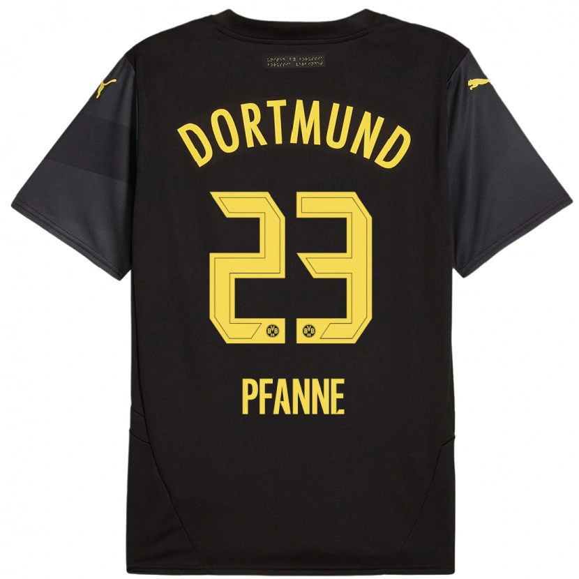 Danxen Herren Franz Pfanne #23 Schwarz Gelb Auswärtstrikot Trikot 2024/25 T-Shirt Schweiz