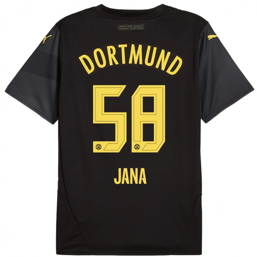 Danxen Herren Nordberg Jana #58 Schwarz Gelb Auswärtstrikot Trikot 2024/25 T-Shirt Schweiz