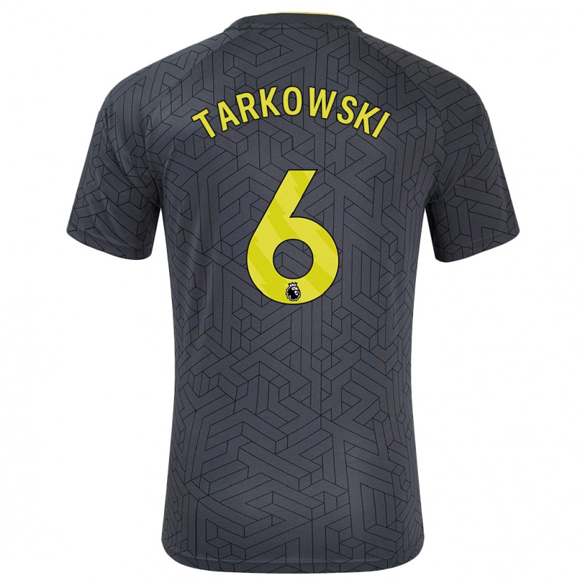 Danxen Herren James Tarkowski #6 Schwarz Gelb Auswärtstrikot Trikot 2024/25 T-Shirt Schweiz