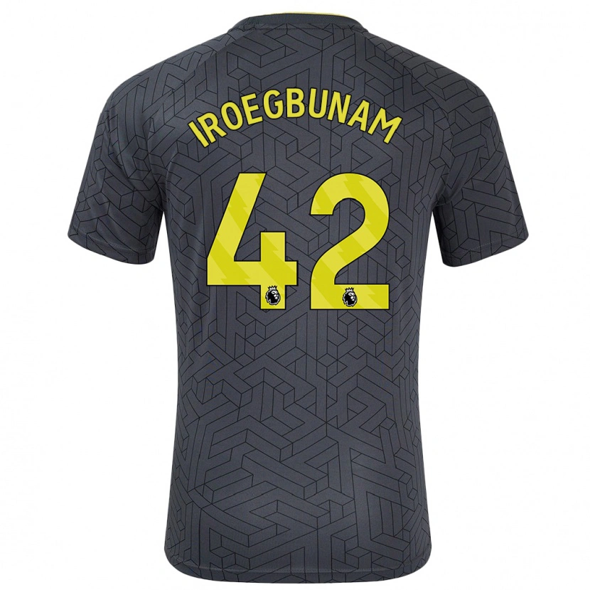 Danxen Herren Tim Iroegbunam #42 Schwarz Gelb Auswärtstrikot Trikot 2024/25 T-Shirt Schweiz