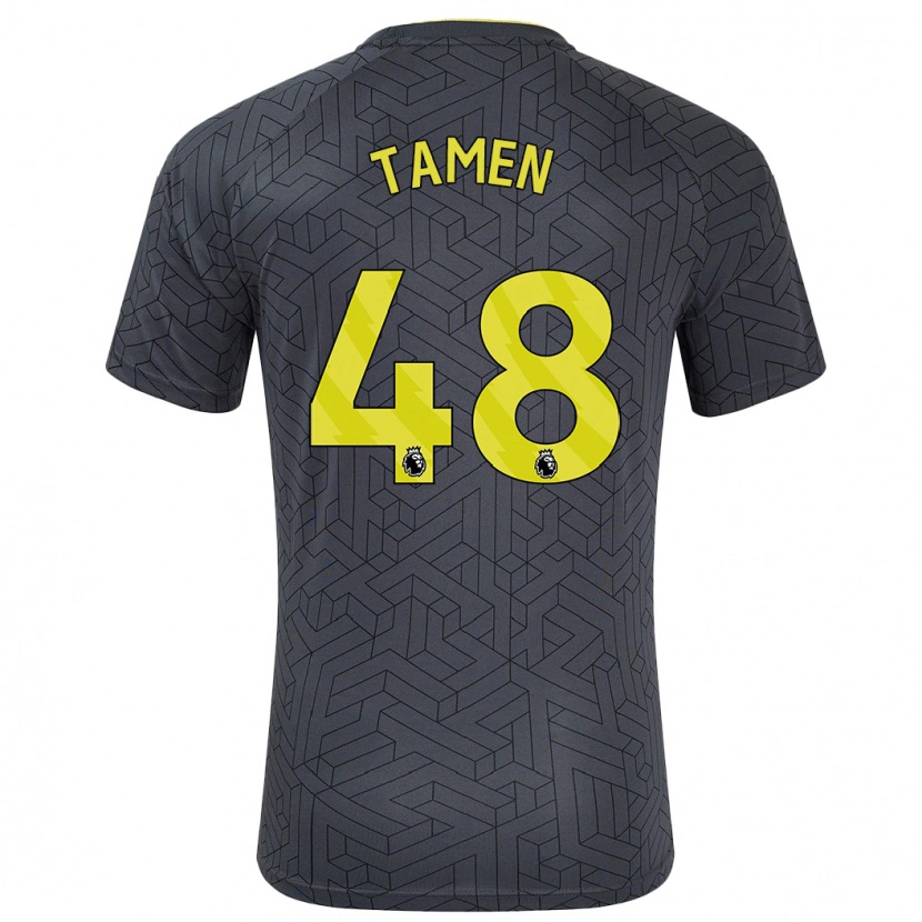 Danxen Herren William Tamen #48 Schwarz Gelb Auswärtstrikot Trikot 2024/25 T-Shirt Schweiz