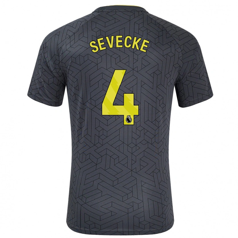 Danxen Herren Rikke Sevecke #4 Schwarz Gelb Auswärtstrikot Trikot 2024/25 T-Shirt Schweiz