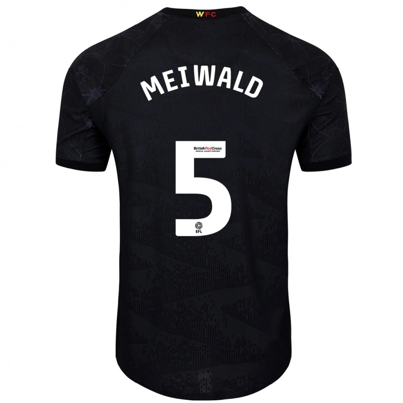 Danxen Herren Anne Meiwald #5 Schwarz Weiß Auswärtstrikot Trikot 2024/25 T-Shirt Schweiz