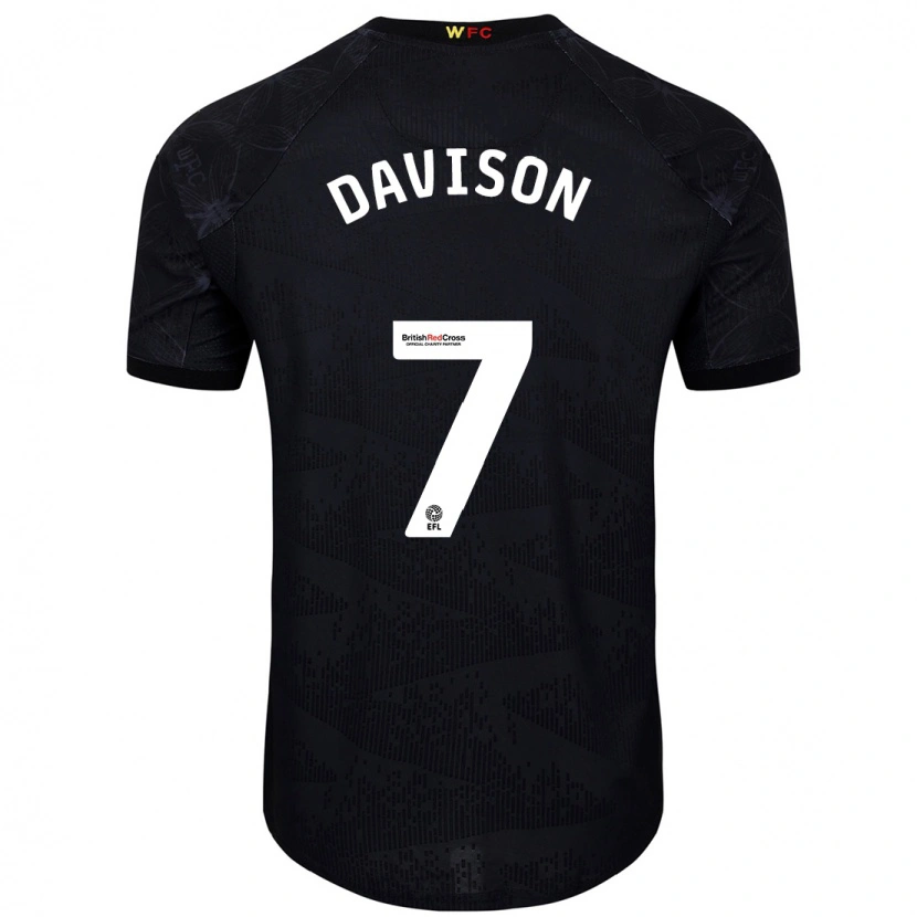 Danxen Herren Gemma Davison #7 Schwarz Weiß Auswärtstrikot Trikot 2024/25 T-Shirt Schweiz