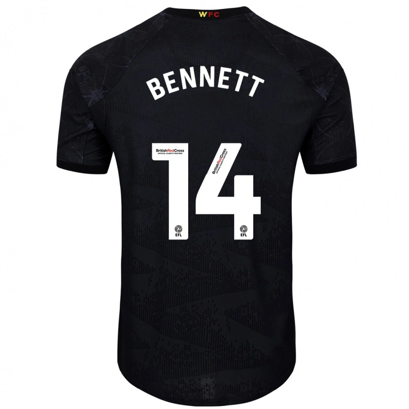 Danxen Herren Harley Bennett #14 Schwarz Weiß Auswärtstrikot Trikot 2024/25 T-Shirt Schweiz