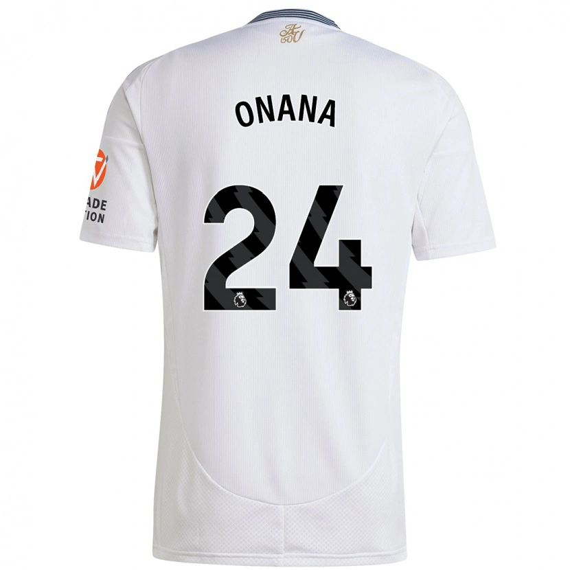 Danxen Herren Amadou Onana #24 Weiß Auswärtstrikot Trikot 2024/25 T-Shirt Schweiz