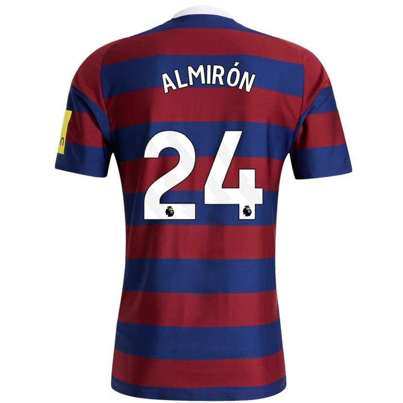 Danxen Herren Miguel Almirón #24 Burgunderrot Marineblau Auswärtstrikot Trikot 2024/25 T-Shirt Schweiz