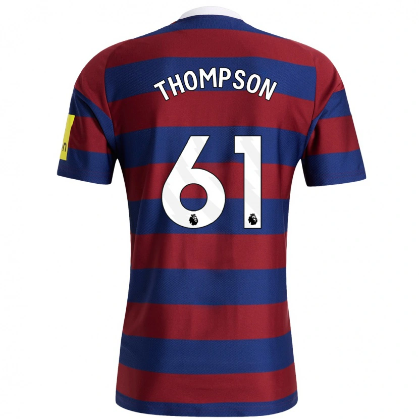 Danxen Herren Max Thompson #61 Burgunderrot Marineblau Auswärtstrikot Trikot 2024/25 T-Shirt Schweiz