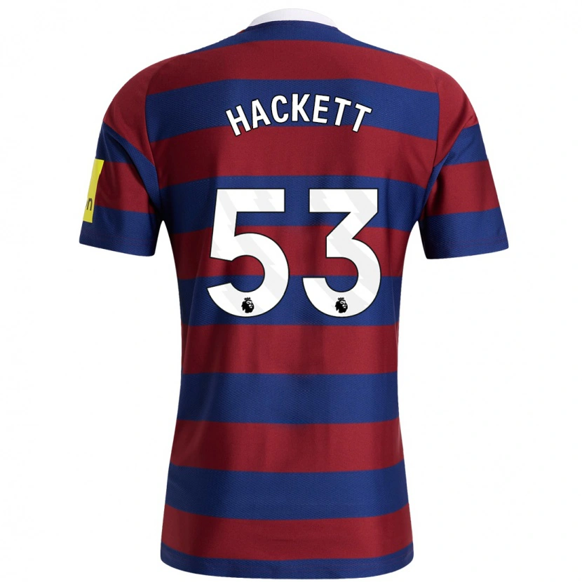 Danxen Herren Jordan Hackett #53 Burgunderrot Marineblau Auswärtstrikot Trikot 2024/25 T-Shirt Schweiz