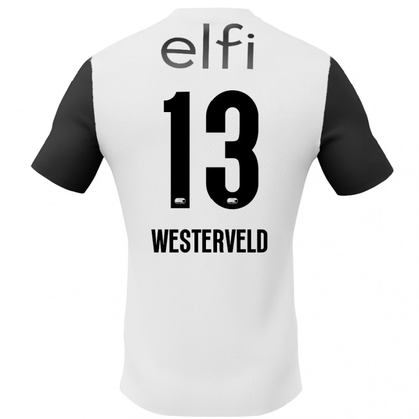 Danxen Herren Sem Westerveld #13 Weiß Schwarz Auswärtstrikot Trikot 2024/25 T-Shirt Schweiz