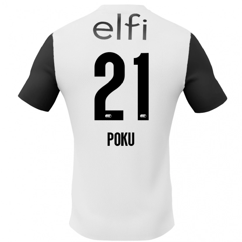 Danxen Herren Ernest Poku #21 Weiß Schwarz Auswärtstrikot Trikot 2024/25 T-Shirt Schweiz