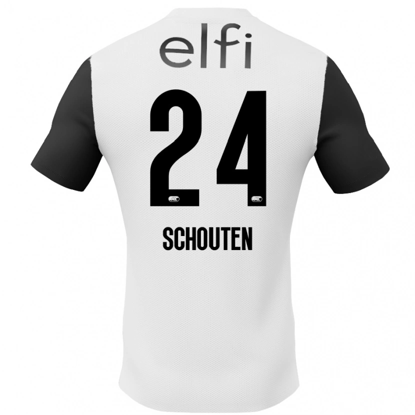 Danxen Herren Lewis Schouten #24 Weiß Schwarz Auswärtstrikot Trikot 2024/25 T-Shirt Schweiz