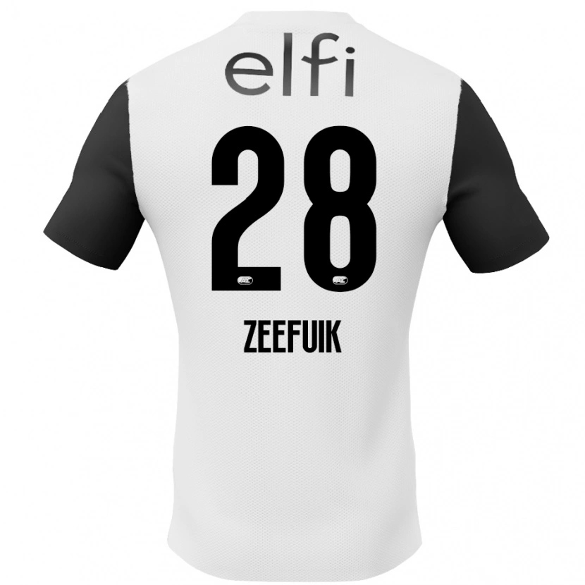 Danxen Herren Lequincio Zeefuik #28 Weiß Schwarz Auswärtstrikot Trikot 2024/25 T-Shirt Schweiz