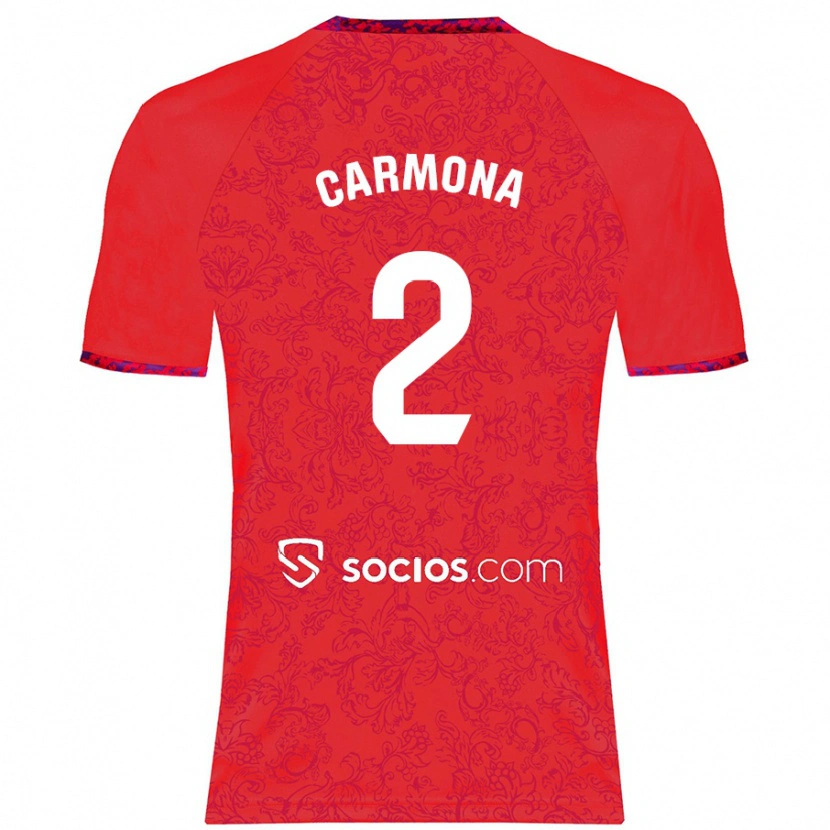 Danxen Herren José Ángel Carmona #2 Rot Auswärtstrikot Trikot 2024/25 T-Shirt Schweiz