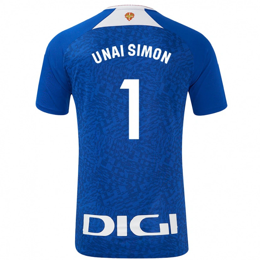 Danxen Herren Unai Simón #1 Königsblau Auswärtstrikot Trikot 2024/25 T-Shirt Schweiz