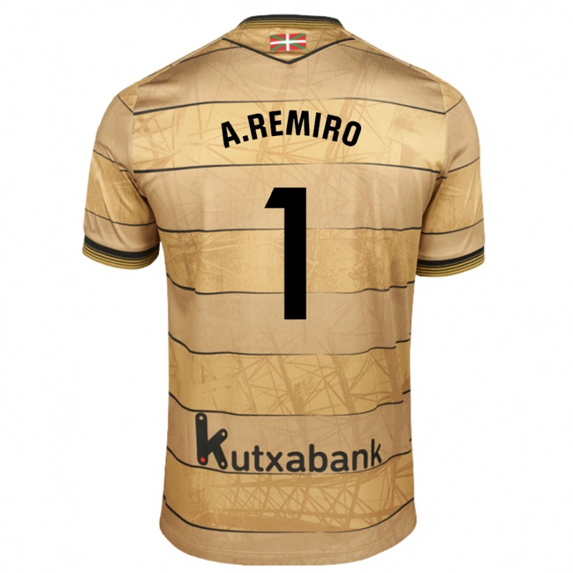 Danxen Herren Álex Remiro #1 Braun Auswärtstrikot Trikot 2024/25 T-Shirt Schweiz