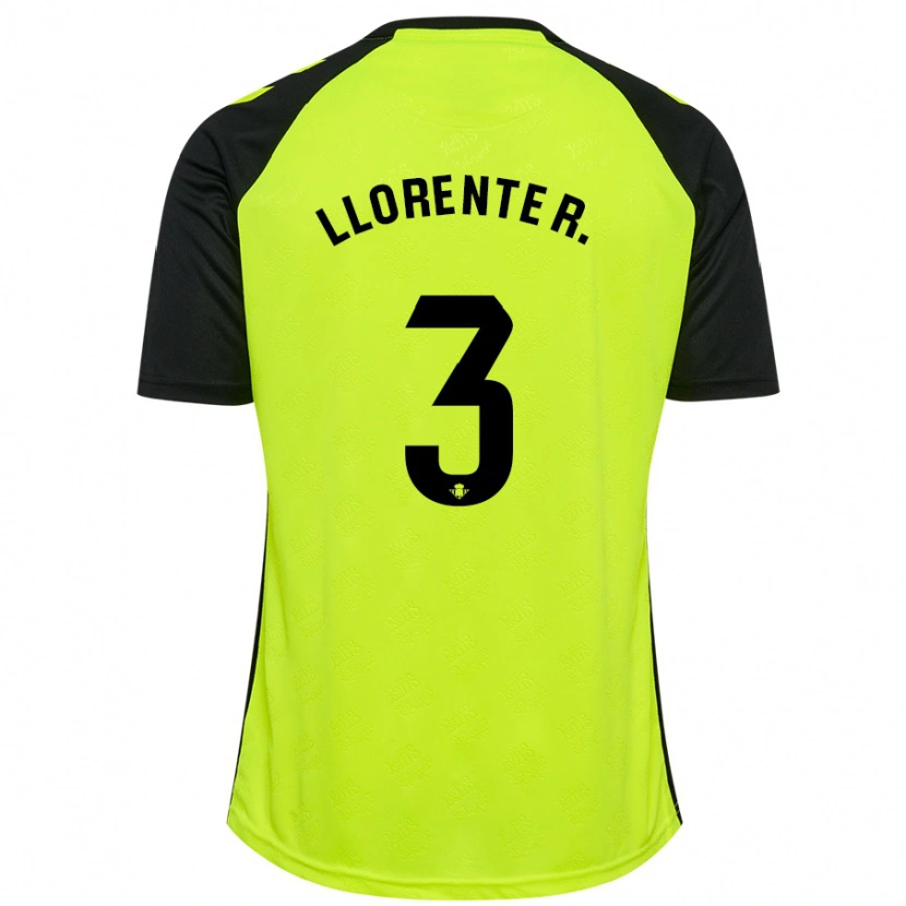 Danxen Herren Diego Llorente #3 Fluoreszierendes Gelb Schwarz Auswärtstrikot Trikot 2024/25 T-Shirt Schweiz