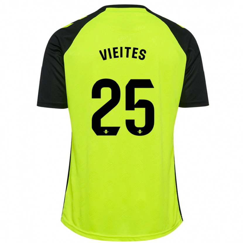 Danxen Herren Fran Vieites #25 Fluoreszierendes Gelb Schwarz Auswärtstrikot Trikot 2024/25 T-Shirt Schweiz