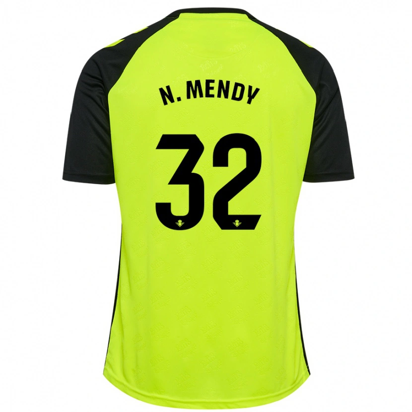 Danxen Herren Nobel Mendy #32 Fluoreszierendes Gelb Schwarz Auswärtstrikot Trikot 2024/25 T-Shirt Schweiz